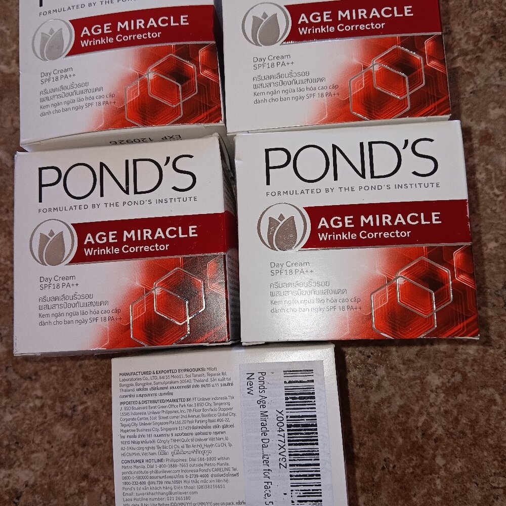 6 pk POND'S AGE MIRACLE WRINKLE CORRECTOR DAY CREAM 1.7 oz SPF 18 (12/09/2026)